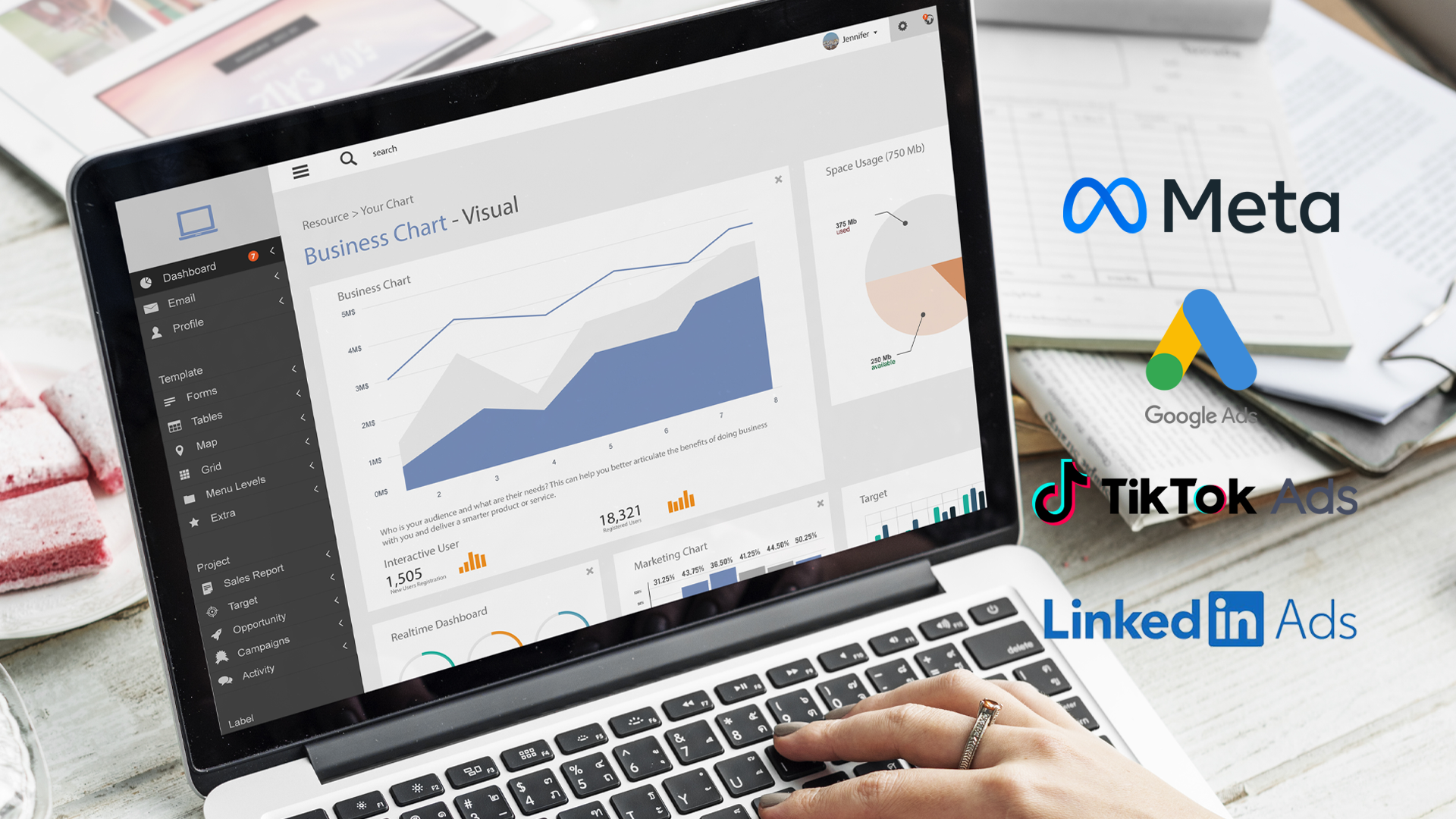 Performance marketing analytics dashboard